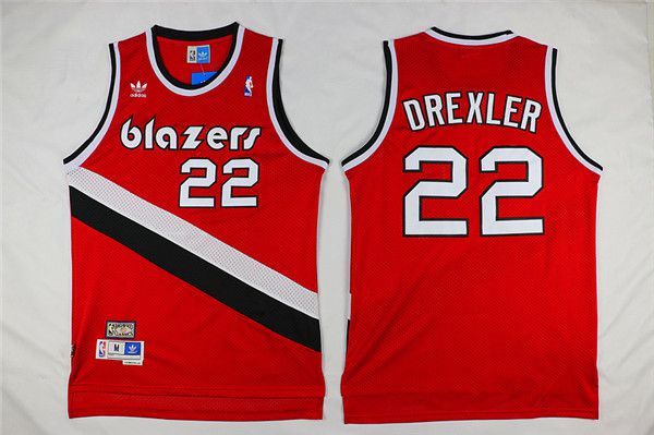 Men Portland Trail Blazers #22 Drexler Red Adidas NBA Jerseys->sacramento kings->NBA Jersey